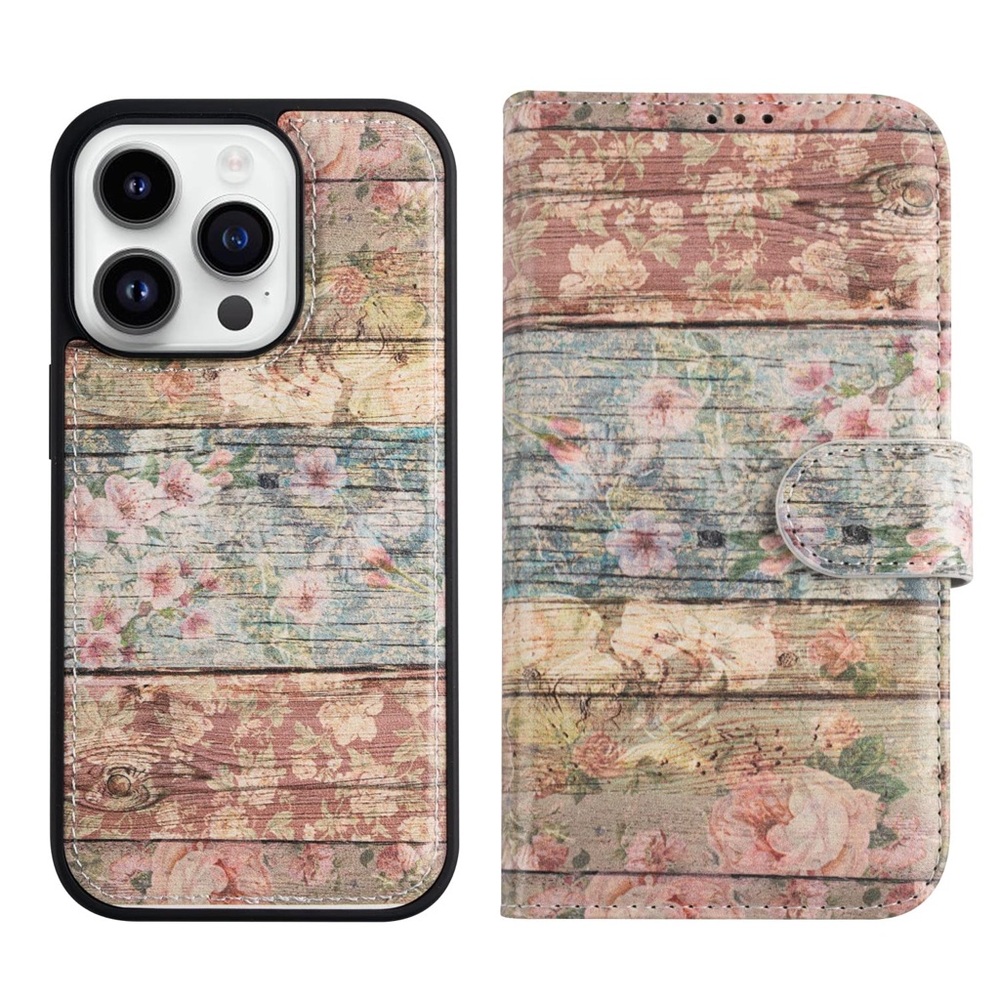 🆕 iPhone 6.1” Pro Cottagecore Flower Garden Wallet Phone Case
